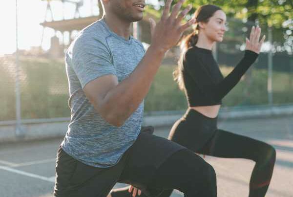 A man and a woman doing exercise